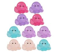 ifundom 10 Pièces Figurines De Poulpe en Plastique Animaux De L'océan Résine Figurines Miniatures pour Fée Jardin Paysage Aquarium Ornement Noël Accessoire Décor