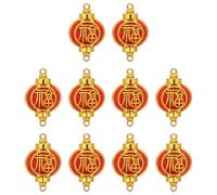 ifundom 10 Pièces Lanternes Décoratives Fu Pendentifs pour Fêtes de Nouvel An Chinois Ornement de Lanterne Miniature Porte-chance pour Mariage et Voiture