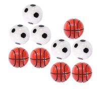 ifundom 10 pièces Miniature Football and Basketball Resin Ornaments Small Sport Ball Decor for Mini House Moss Micro Landscape Accessories Cute Miniature Sports Balls for Decoration