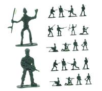 ifundom 100 Figurines Mini Soldats en Plastique Vert Militaire, Modèles de Soldats Miniatures pour Jeu de Rôle et Table de Sable, Lot de 100 Pièces pour Garçon et Filles et Collection