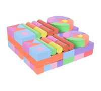 ifundom 100 Pièces de Blocs de Construction en Mousse Eva Douce, Colorés et Sécuritaires, D’éveil Éducatif pour Garçon et Filles, Développement Motricité Fine et Reconnaissance des