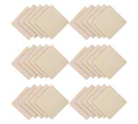 ifundom 100 Pièces de Bois Brut Carrés 50 X 50 Mm Épaisseur 3 Mm, Ornements en Bois Vierge pour Loisirs Créatifs, Décoration Intérieure à Peindre et Sculpter, Supports DIY pour