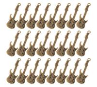 ifundom 100 Pièces Pendentif Guitare Miniature en Alliage de Zinc, Style | Accessoire DIY pour Loisirs Créatifs, Finition Marron, Modèle Délicat, Décoration D’objets et Coques