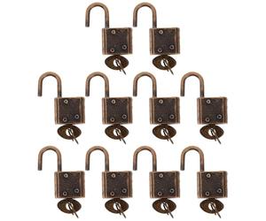 ifundom 10pcs Mini Cadenas Rétro en Alliage 2 Clés, Serrure Décorative Facile à Transporter pour Bagages et Paquet à Dos en Voyage