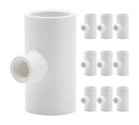 ifundom 10pcs Raccords Té PVC Blanc pour Abreuvoir à Poulet, Installation Facile, Usage Polyvalent, pour Systèmes D'irrigation en Élevage Avicole