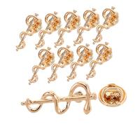 ifundom 10pièces Broche Serpent Caducée Doré Insigne Pour Médecin Infirmière Épingle Broche Style Moderne