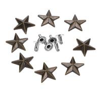 ifundom 10pièces Rivets Étoiles Alliage Pointes pour Vêtements Sacs et Objets Cuir Kit de Rivets Décoratifs pour Loisirs Créatifs et Customisation