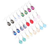 ifundom 12 Paires de Boucles d'Oreilles Pendantes en Cristal, Légères et Élégantes, Pendentif Goutte d'Eau, pour Femmes - Accessoire Mode pour Quotidien et Occasions Spéciales