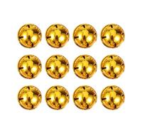 ifundom 12 Pièces Clochette Dorée de Noël à Suspendre pour Collier | Accessoire Réutilisable, Fixation Facile, Format 5cm, Métal Fer, pour Bricolage et Collier de Compagnon