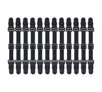 ifundom 12 Pièces Rallonge Élastique de Masque Réglable en Polyester et Plastique Noir, Installation Rapide, Confort Ajustable pour Soulager les Oreilles Lors du Port Prolongé