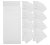 ifundom 120 Enveloppes Autocollantes Blanches pour Espèces et Pièces de Monnaie Format Standard Papier Offset Lot pour Budget et Courrier Sécurisé