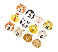 ifundom 12feuilles Autocollants De Pour Stickers Mensuels Adhésifs Animaux Pour Capturer Les Moments Précieux Des Nouveaux-nés