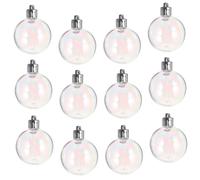 ifundom 12pièces Boules De Noël Transparentes Ornements Décoratifs pour Sapin Accessoires Festifs Éclatants pour Fêtes Et Célébrations