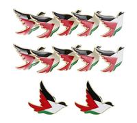 ifundom 12pièces Broches Drapeau Palestinien Métal Émaillé Épingle Colombe Paix Broche Souvenir de Voyage pour Veste Foulard Chapeau
