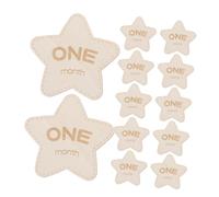 ifundom 12pièces Cartes Mensuelles Bois Pour Disques Doubles Face Étoile Accessoires Photo Pour Suivi De Croissance Des Nourrissons Pour Capturer Des Moments Précieux