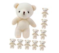 ifundom 15 Pièces Petit Ours en Peluche en Coton PP 11 Cm Porte-clés Mini Ours Décoratif Multifonction pour Paquet à Dos et Paquet à Main et Décoration Maison Adorable Légère et Compacte