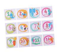 ifundom 1ensemble Autocollants De Mois Pour Stickers Animaux Pour Capturer Les Jalons De Croissance Accessoires Photo Né Et Maternité