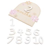 ifundom 1ensemble Cartes Bois Pour Jalons Mensuels Bois Accessoires Photo Pour Enregistrement Croissance Infantile Souvenirs Uniques Pour Nouveaux Parents