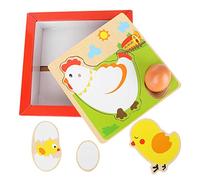 ifundom 1ensemble Puzzle Jouet Éducatif pour Garçon Fille Pousser Petits à Cycle De Vie Poules pour Éveil Et Apprentissage Préalable