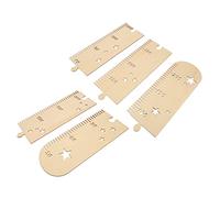 ifundom 1ensemble Toise Murale Bois Épissurée Pour Mesurer La Croissance Étoiles Décoratives Règle De Mesure De Hauteur Sans Installation Facile Et Pratique