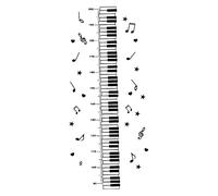 ifundom 1feuille Autocollant Mesurant Amovible Pour Décoration Murale Avec Design De Piano Sticker Pour Chambre Salle De Jeux Garderie Et Magasin Facile à Appliquer Et Réutiliser