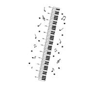 ifundom 1feuille Autocollant Mural Décoratif Mesureur De Croissance Pour Sticker Amovible Avec Motif Piano Pour Chambre Crèche Et Magasin Rappel De Croissance Et Souvenirs Enfance