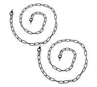 ifundom 2 Ensembles Chaînes Métalliques Décoratives pour Jardin Chaînes Robustes pour Balançoires et Suspensions Kit Complet avec Mousquetons et Anneaux pour Chaises Hamac et Suspensions