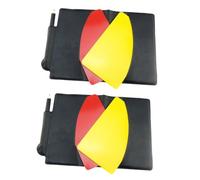 ifundom 2 Ensembles Set Arbitre Football Portable Cartons Rouge Jaune Résistant avec Cahier et Stylo Kit Accessoires Officiels