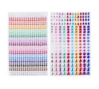 ifundom 2 Feuilles Acryliques Autocollants Créatifs Diamant pour Garçon et