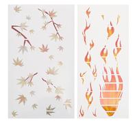 ifundom 2 Feuilles Autocollant Guitare, Stickers Touche pour Guitare Acoustique Électrique Ukulélé, Décoration Manche Ultra-Fine Flamme et Érable, Accessoire Personnalisé