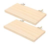 ifundom 2 Pièces Accessoires De Plate-Forme pour Animaux De Compagnie Grand Perchoir pour Perroquets Bruts Perroquets Jette De Bûches Station Planche Extérieure Rectangulaire