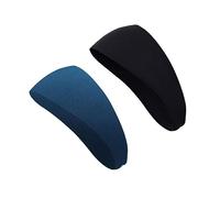 ifundom 2 pièces Bandeau de Sport Absorbant et Respirant Bandeau Maquillage Élastique Ajustable pour Yoga Fitness et Soins du Visage Noir Bleu