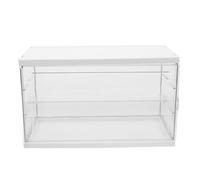 ifundom 2 Pièces Boîte de Rangement Acrylique Couches avec Séparateur Présentoir Empilable Transparent pour Mini Figurines et Action Figures Protection Anti-poussière et Flexible pour