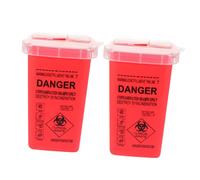 ifundom 2 pièces Boîtes de Rangement pour Objets Tranchants Tatouage Conteneurs Réutilisables Épaissis pour Élimination Sécurisée Accessoires de Stockage Multifonctions pour Salons et