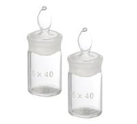 ifundom 2 Pièces Bouteille de Pesée en Verre Plate et Basse pour | Verrerie de Laboratoire, Limite les Déversements et L’évaporation, Stockage Précis, Usage de Pesée