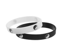 ifundom 2 Pièces Bracelets Silicone Tai Chi de Bracelets Yin Silicone pour Hommes et Femmes pour Danse de et Activités Confort et Style Assurés