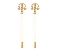 ifundom 2 Pièces Broche Balance Justice Métal Doré Épingle pour Costume Homme et Chemise Accessoire Symbolique pour Avocats et Juges Cadeau Anniversaire Noël Graduations