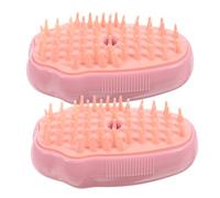 ifundom 2 Pièces Brosses à Chat Pour Chats D'intérieur Brosse Chat Petit Moyen De Massage Pour Animaux De Compagnie Vapeur Pour Poils D'animaux Rose Abdos