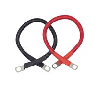 ifundom 2 pièces Câbles Batterie Voiture Mm² Rouge et Marron avec Cosse Anneau Isolation Thermorétractable Résistance Thermique et Conductivité Supérieure