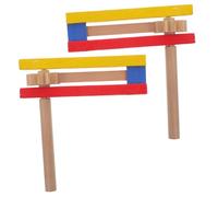 ifundom 2 pièces Castagnettes Bois à Long Manche pour Garçon Fille Instrument de Percussion Éducatif Facile à Jouer Clair et Riche pour Apprentissage Musical et Activités Ludiques