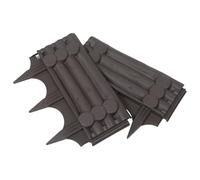 ifundom 2 Pièces Clôture de Jardin Plastique avec Inserts Bordure Extérieure pour Potager et Massif de Fleurs Barrière Anti-Animaux Installation Rapide et Design Imitation Bois