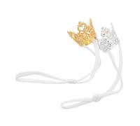 ifundom 2 Pièces Couronnes Hamster pour Petits Animaux Tiara Roi Reine Doux Accessoires Costume Lapin et Cochon Décoration Fête et Photo Props pour Petits Animaux