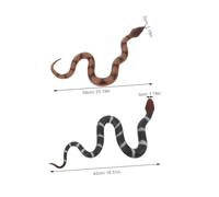 ifundom 2 pièces Figurines Serpent Réalistes Caoutchouc TPR Souple Jouets Farces Halloween Effrayants pour Oiseaux et Écureuils Modèles Cobra et Serpent à Sonnettes Colorés