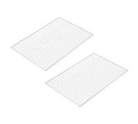 ifundom 2 Pièces Filet de Barbecue Carré en Acier Inoxydable | Surface Lisse, Nettoyage Facile, Aide à Garder la Grille Propre, Usage Adapté aux Barbecues et Foyers