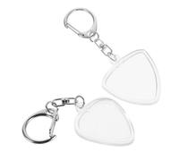 ifundom 2 Pièces Guitar Pick Holder Box Transparent with Keychain Compact Portable Plectrum Organizer for Guitarists Travel and Daily Use