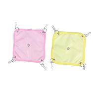 ifundom 2 Pièces Hamac Suspendu pour Petits Animaux de Lit Respirant Maille pour Hamster et Petits Animaux Couleur Aléatoire S Couleur Aléatoire