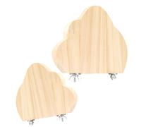 ifundom 2 Pièces Jouets de Plate-Forme pour Animaux de Compagnie Perche Hamster Plateforme Rester Naturel perchoir à Oiseaux en Bois Support d'aire de Jeux pour Oiseaux