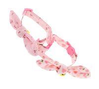ifundom 2 pièces Lot de Colliers pour Coton avec Nœud Amovible et Clochette Réglables et Sécurisés Design Oreilles de Lapin Mignon pour Femelles Confort pour Usage Quotidien