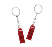 ifundom 2 pièces Lot de Porte-clés Cabine Téléphonique Londres Alliage Souvenir Anglais Moderne pour Clés Sac ou Décoration Cadeau Original pour Voyageurs et Amateurs de Londres