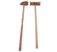 ifundom 2 pièces Marteau de Massage Acupoint Bois Anti-dérapant pour Corps Dos et Cou Kit Pratique de Masseur Shiatsu Portable